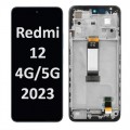 Xiaomi Redmi 12 4G/5G // Poco M6 Pro 5G (2023) LCD / OLED touch screen with frame (Original Service Pack) [BLACK] X-408